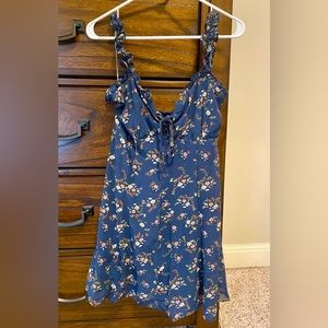 Blue floral summer dress